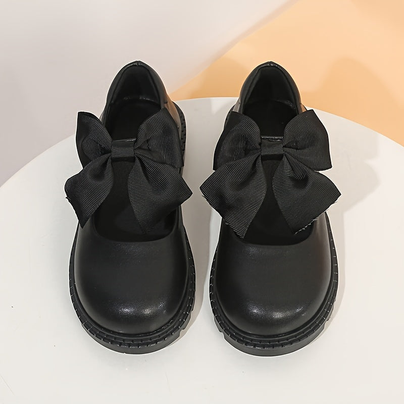 Trendy Cute Bowknot Low Top Loafer Shoes For Girls, Lightweight Comfortable Non Slip Flat Shoes For Indoor Outdoor, Spring And Autumn