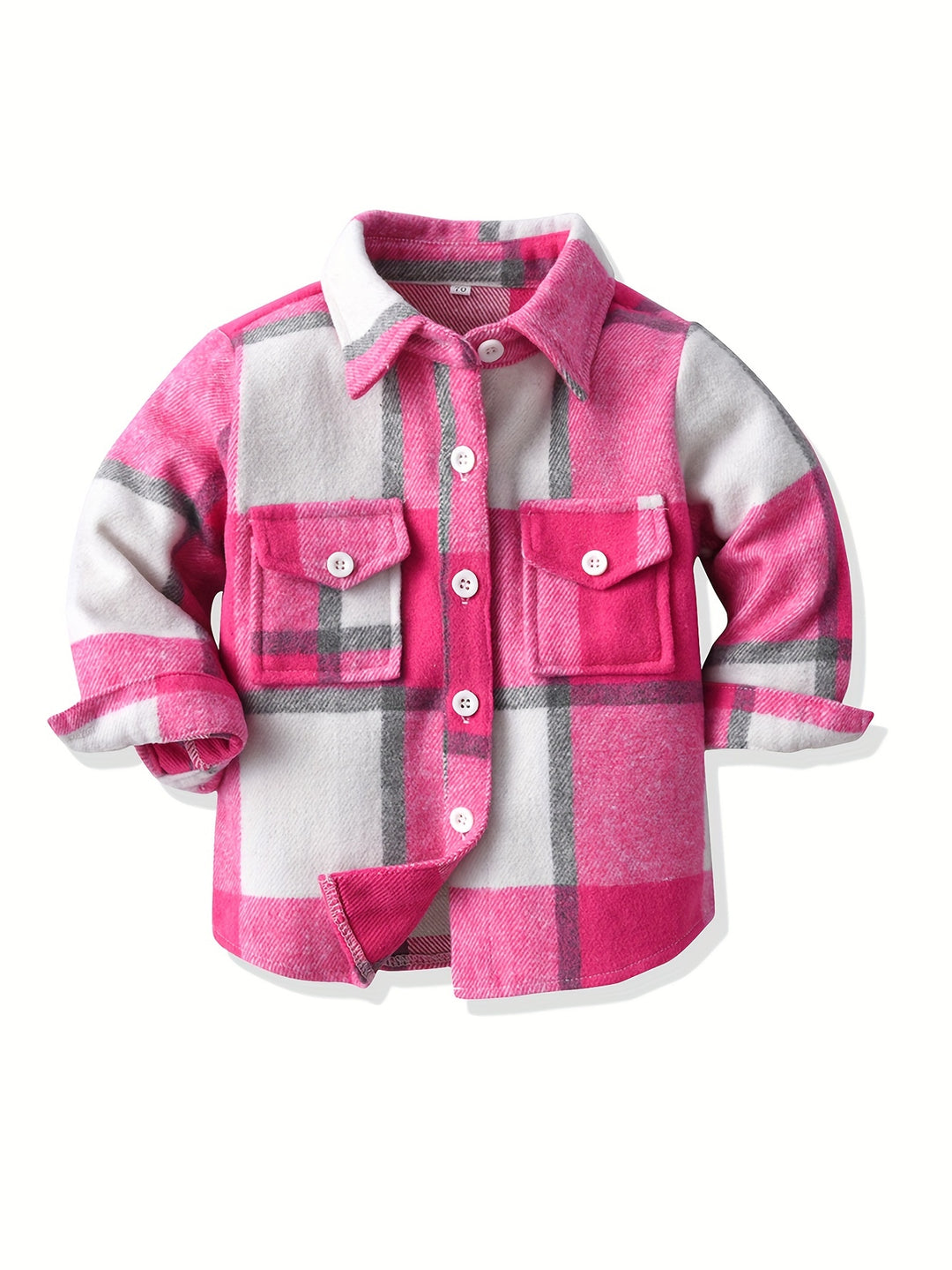 Little Kids Plaid Jacket Stitching Color Long Sleeve Button Down Flannel Preppy Shirt Autumn Coat Outwear For Kid