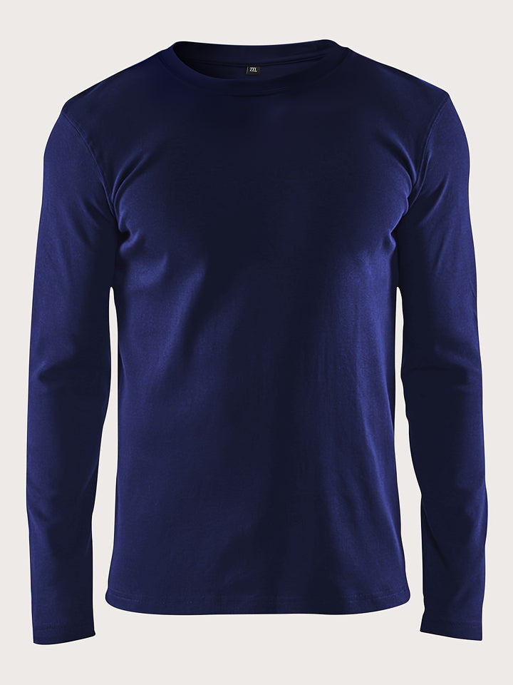 Men's 5Pcs Sports Casual Tees Breathable Quick Dry Long Sleeve Tees Running Riding Tops For Males, Men's Clothing, Plus Size