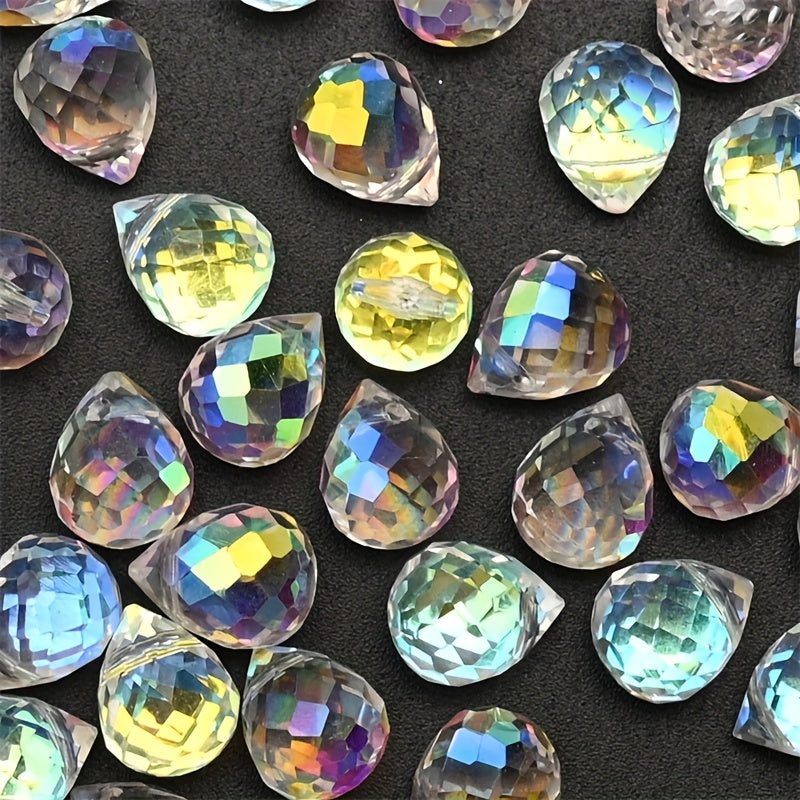 8mm 20pcs Austria AB Color Crystal Strawberry Beads Shiny Faceted Glass Beads For DIY Wedding Dress Jewelry Making Accessories