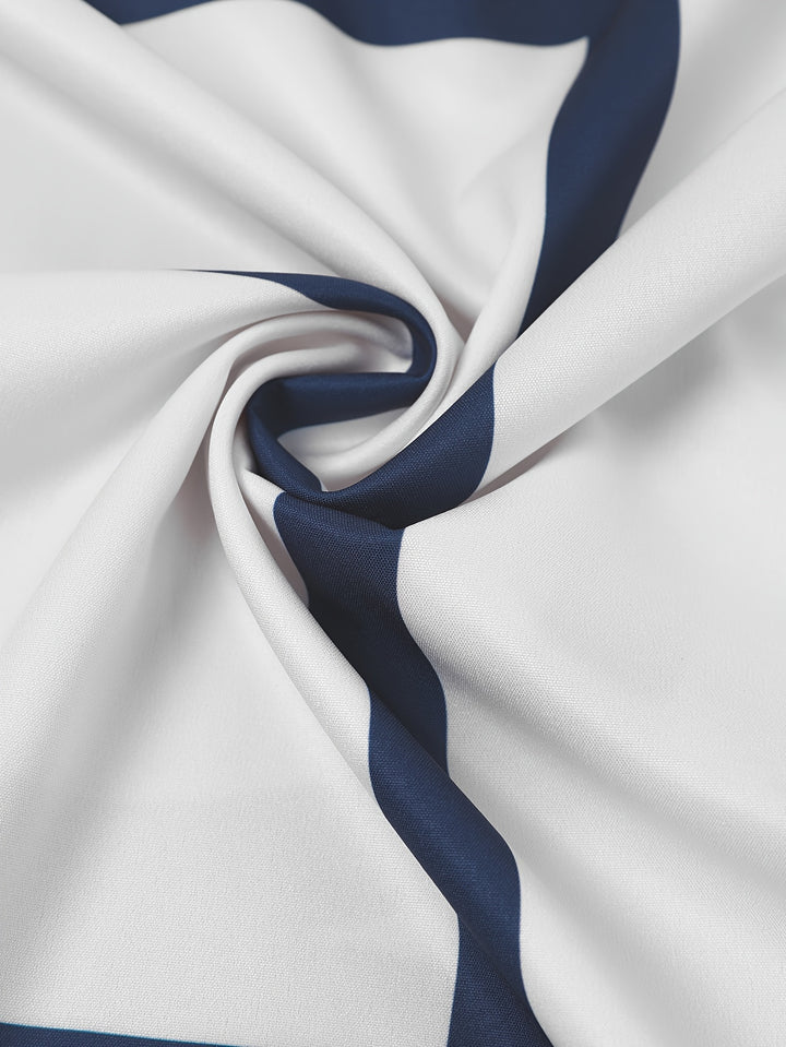 Plus Size Geometric Print Two-piece Set, Collared Long Sleeve Button Shirt & Skinny Pants Outfits, Women's Plus Size Clothing