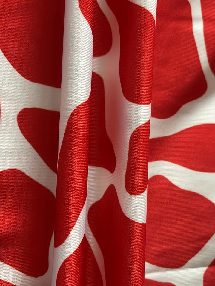 Plus Size Casual Dress, Women's Plus Giraffe Print Long Sleeve Scoop Neck Slight Stretch Maxi Slim Fit Dress