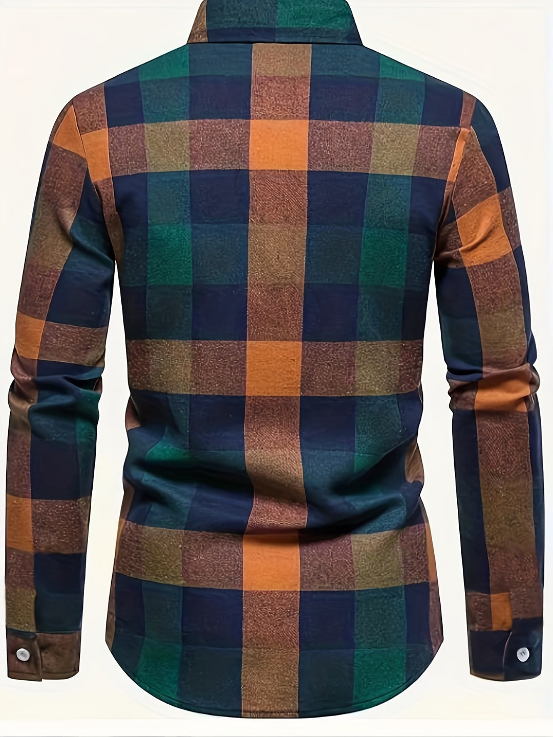 Plaid Pattern Men's Casual Retro Long Sleeve Button Up Shirt For Spring Fall Outdoor