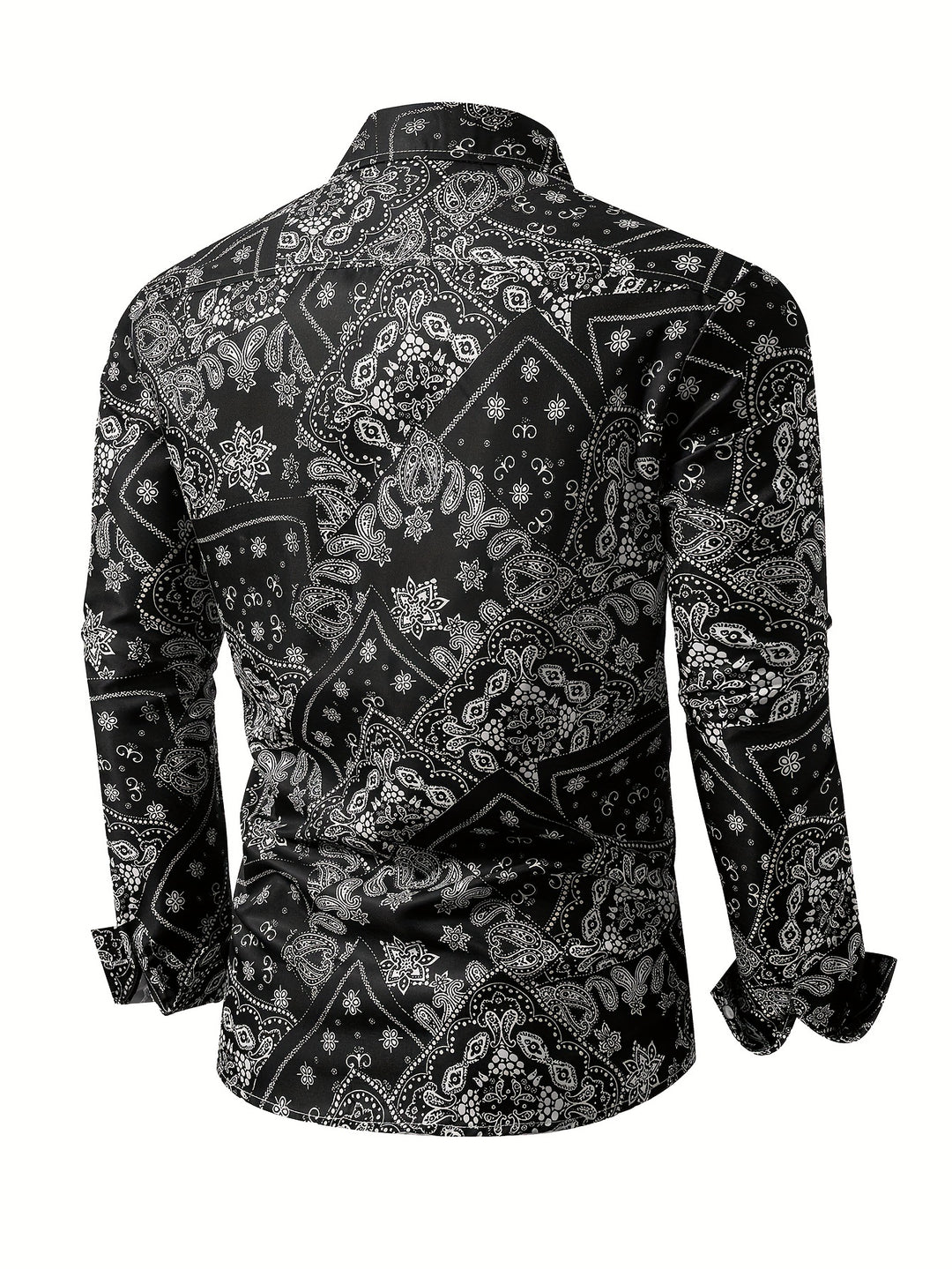 Retro Paisley Pattern Men's Shirt Top Turn-Down Collar Long Sleeve Closure Male Casual Shirt For Men Daily Vacation Streetwear
