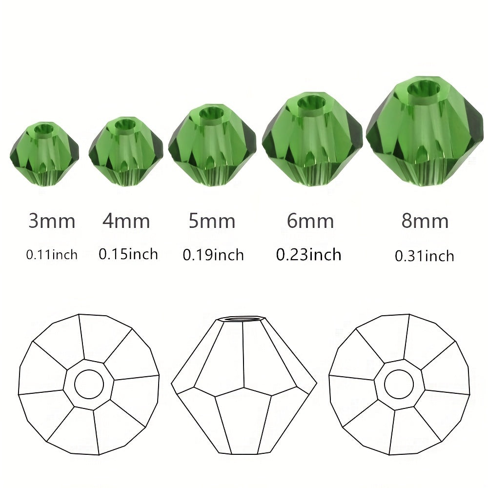 90pcs Austrian Crystal Element Bicone Beads  4mm Multicolor Faceted Glass Spacer Beads For Jewelry Making DIY Accessories Handmade Craft Beads Accessories