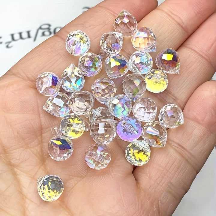 8mm 20pcs Austria AB Color Crystal Strawberry Beads Shiny Faceted Glass Beads For DIY Wedding Dress Jewelry Making Accessories
