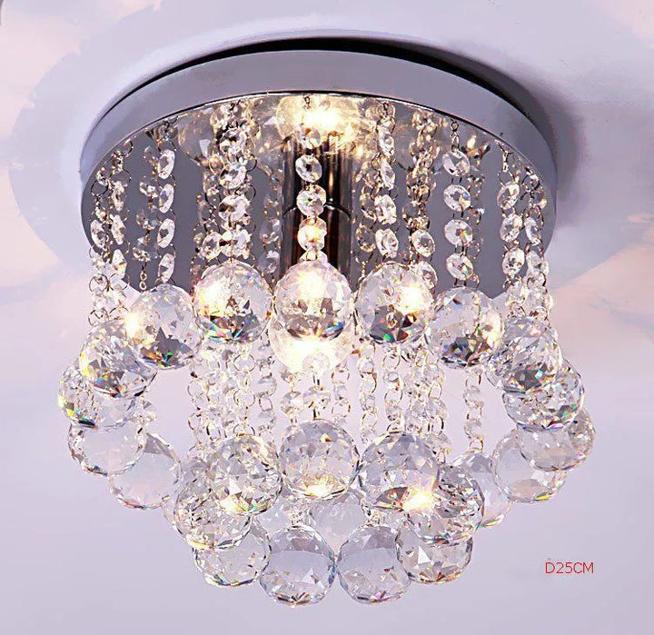 Chandelier Crystal Lighting Lustre Top K9 Crystal Stainless Steel Frame Luminaria Lampe Cristal Lustre Diameter 15CM 20CM 25CM