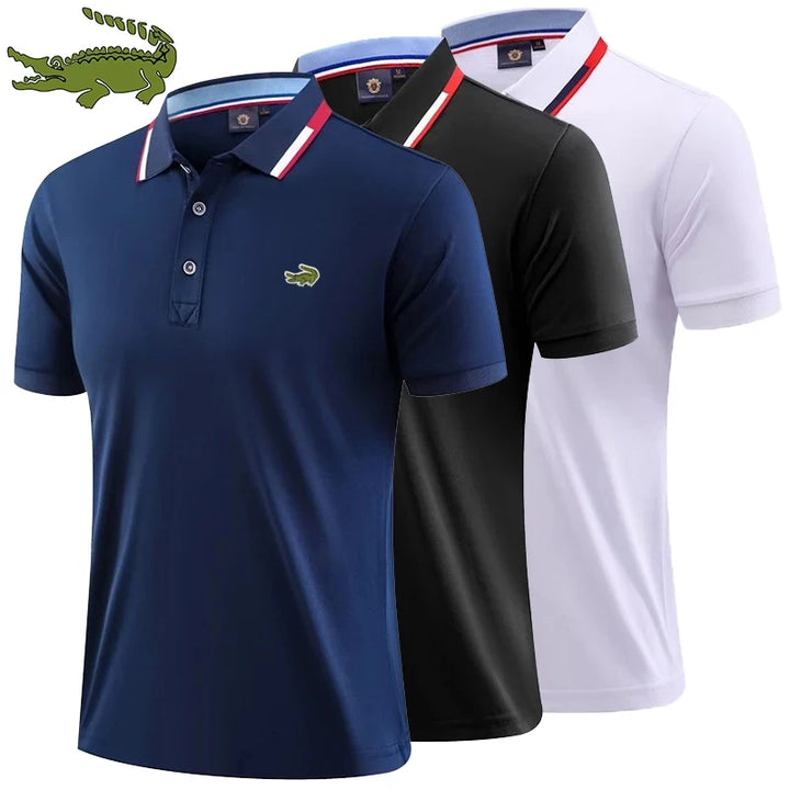 High Quality Men's Embroidered Polo Shirt - Breathable & Business Casual