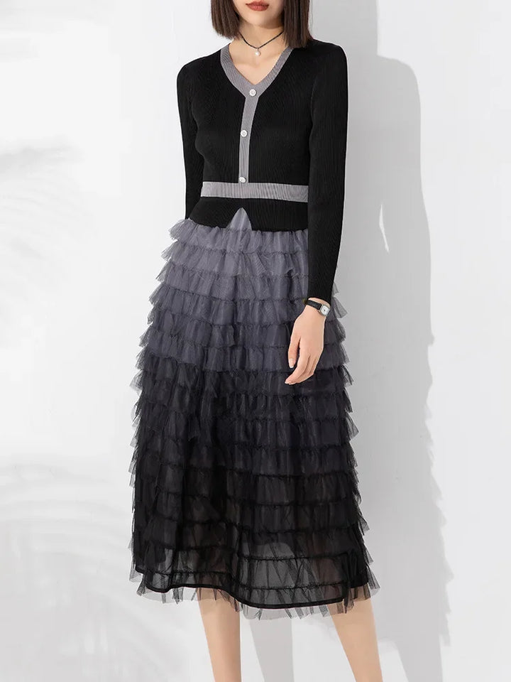 2023 Autumn Miyake Pleated Dress - Niche Design, Elastic & Fashionable - One Size