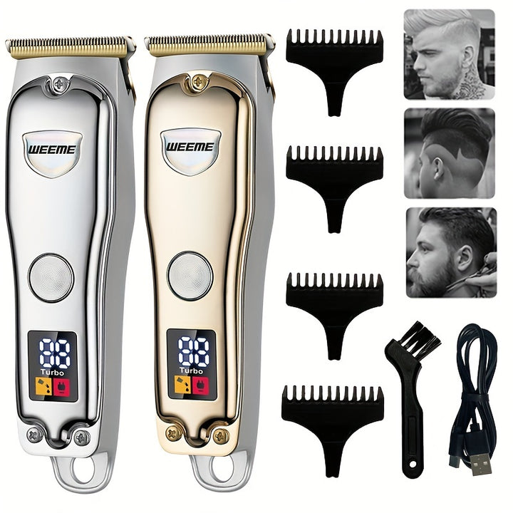 Hair Clipper, Cordless Beard Trimmer Shaver Electric T Blade Hair Trimmer Grooming Kit Razor For Men & Women Zero Gap Hair Cutting Kit With Guide Combs, Gifts For Men